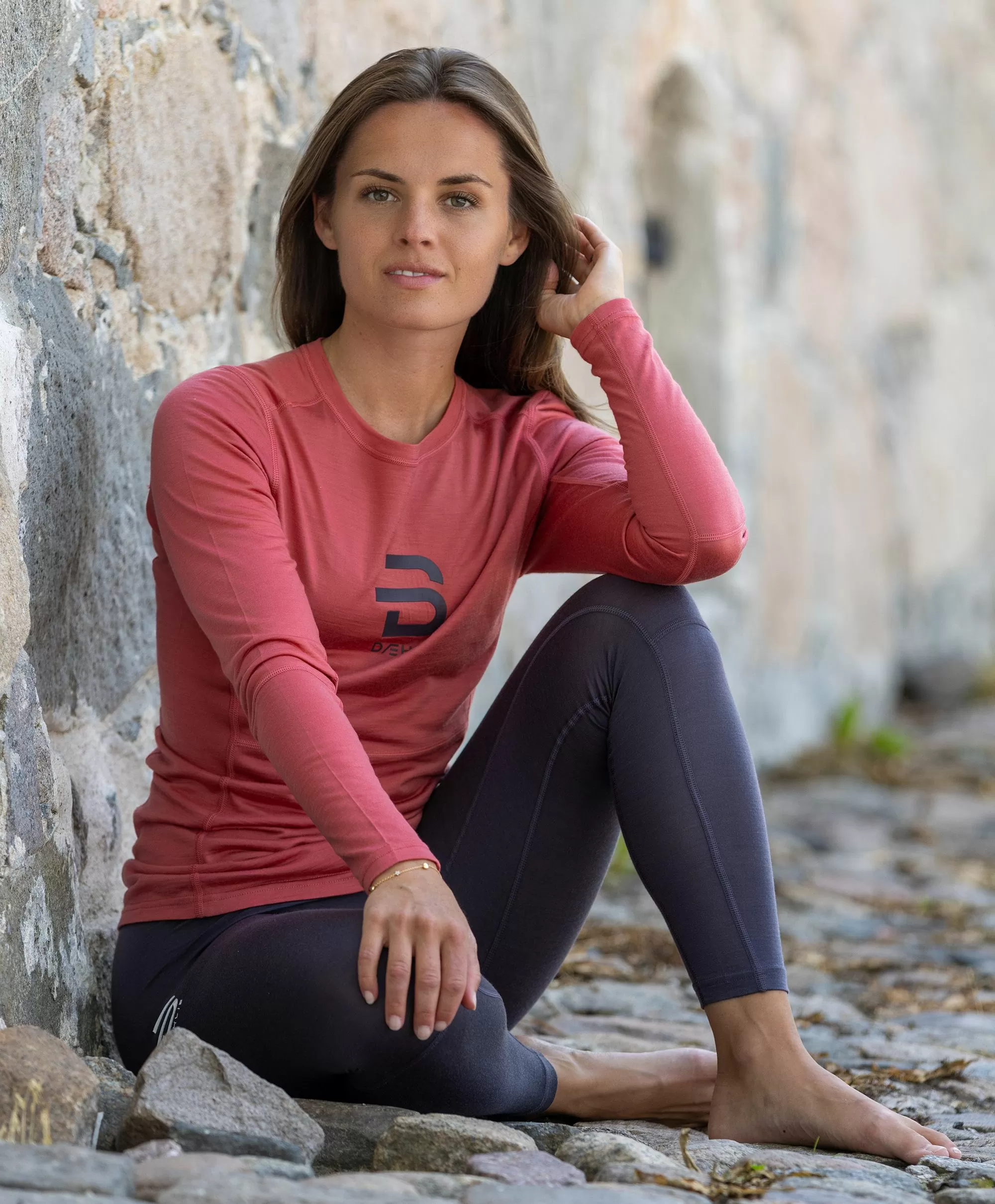 Active Wool Long Sleeve, superundertøy, dame Dusty Red