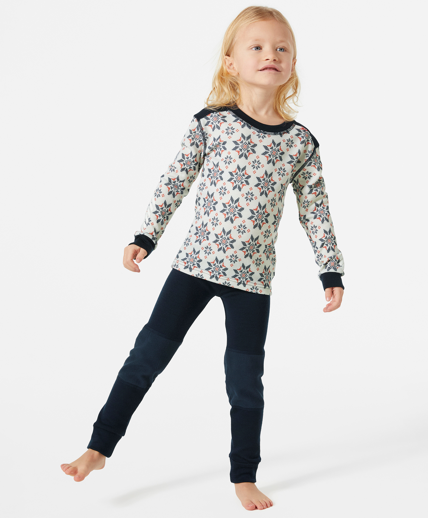 Graphic Lifa® Merino Ull Undertøysett Barn Marineblå 122/7 Blå122/7
