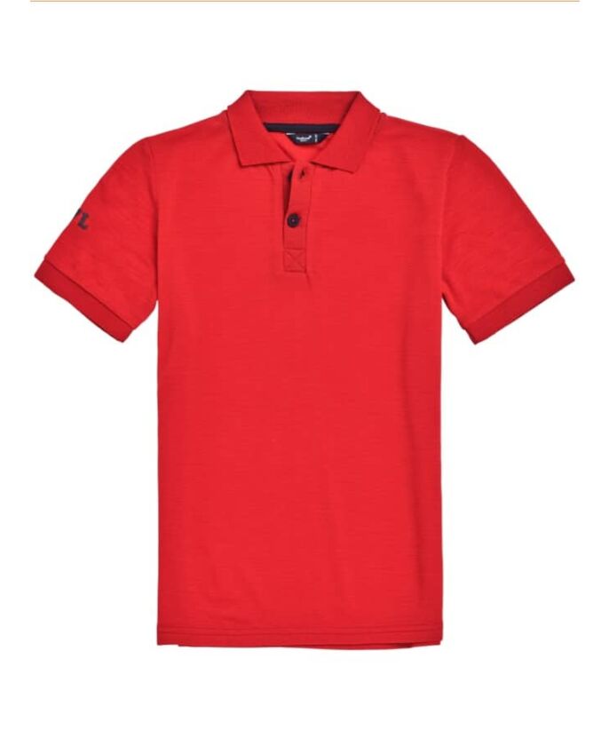 WoolLand  Kristiansand pique shirt Short sleeve Tomato Red kids