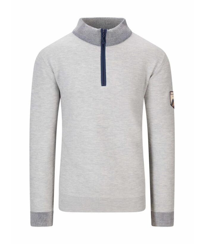 WoolLand Tydal knitted sweater 1/2 zip Man